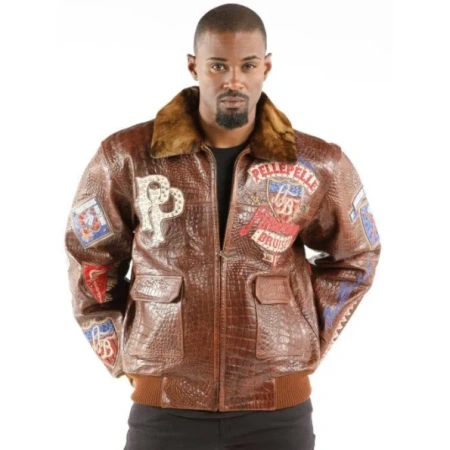 Pelle Pelle American Bruiser Brown Jacket | Leather Jacket view 2