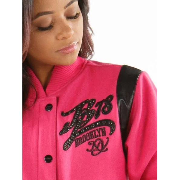 Pelle Pelle Women 1978 County Of Kings Pink Wool Jacket view 3