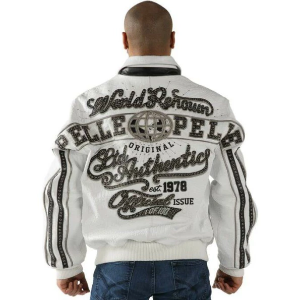 Pelle Pelle Men World Renown Leather Jacket | White Jacket view 4