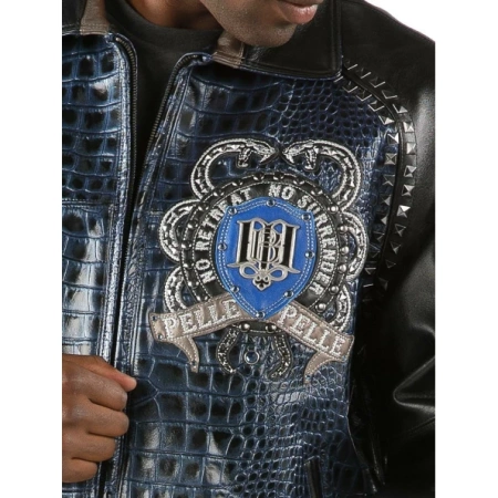 Pelle Pelle No Retreat No Supreme Men Jacket | Black Blue view 3