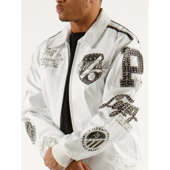 Pelle Pelle Legacy Series White Men Jacket | Leather Jacket view 4