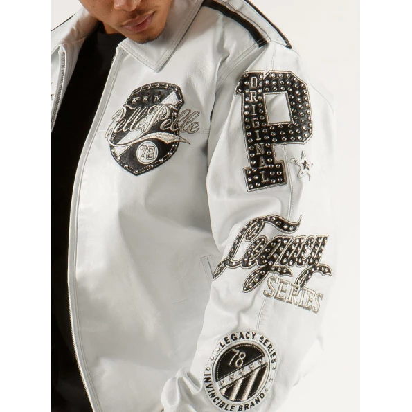 Pelle Pelle Legacy Series White Men Jacket | Leather Jacket view 3