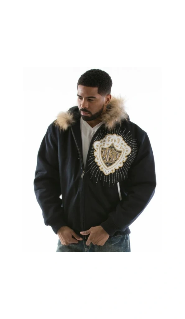 Pelle Pelle Black Diamond MB Fur Hood Jacket | Wool Jacket