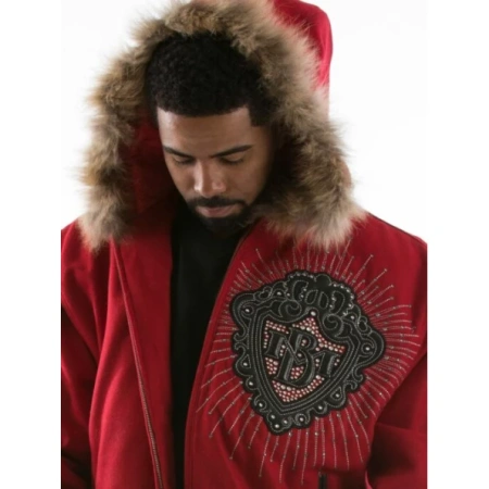 Pelle Pelle Red Diamond Men Fur Hood Jacket | Wool Jacket view 2