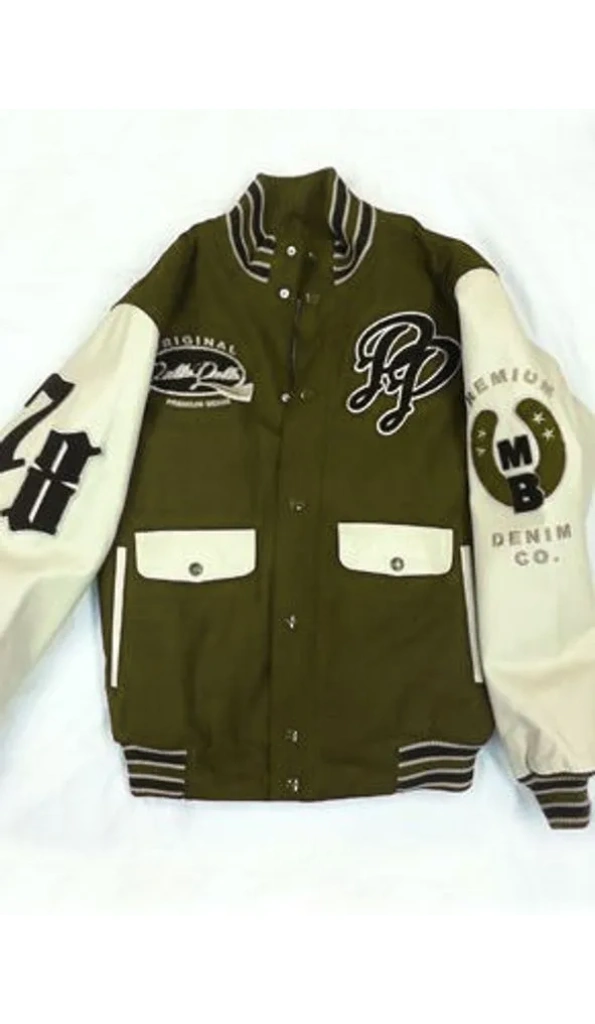Pelle Pelle Denim Co. Olive Varsity Jacket | Wool Jacket