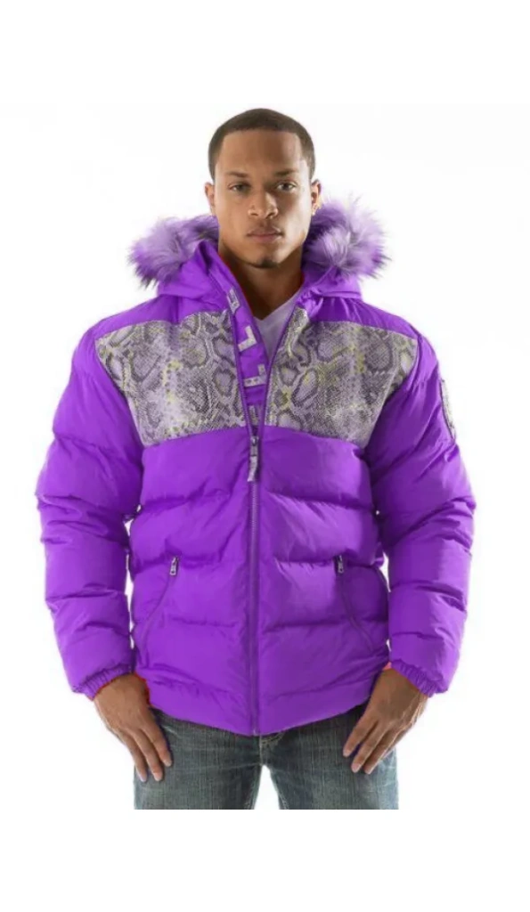 Pelle Pelle Snakeskin Purple Puffer Jacket | Men Jacket