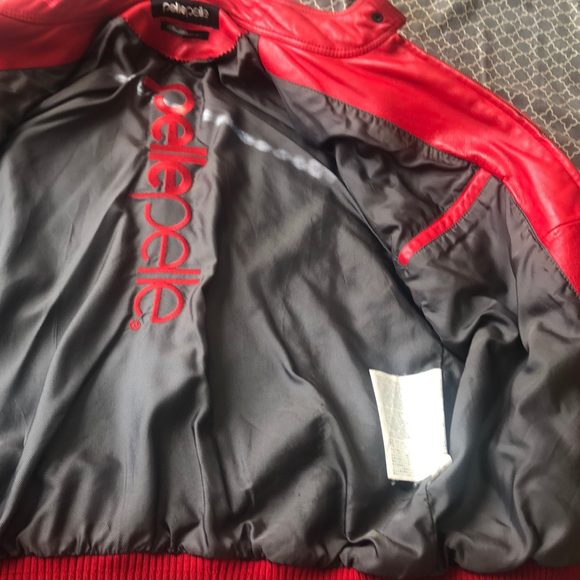 Pelle Pelle Red Studded MB Leather Jacket