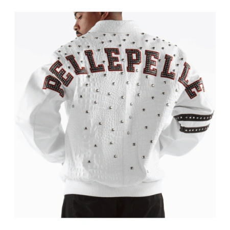 Pelle Pelle White Studded Leather Jacket view 2