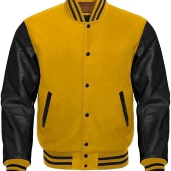 Men Yellow Wool Jacket