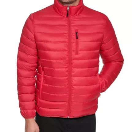 Red Men Quilted Puffer Jacket