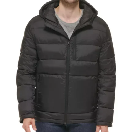 Men Lightweight Puffer Hooded Jacket