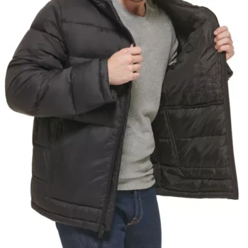 Men Lightweight Puffer Hooded Jacket