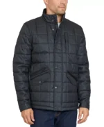 Men Black Box Quilted Puffer Jacket