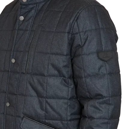 Men Black Box Quilted Puffer Jacket