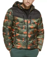 Chevron Men Hooded Puffer Jacket