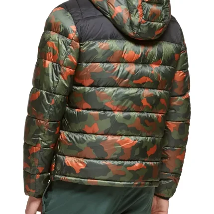 Chevron Men Hooded Puffer Jacket