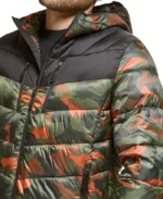 Chevron Men Hooded Puffer Jacket