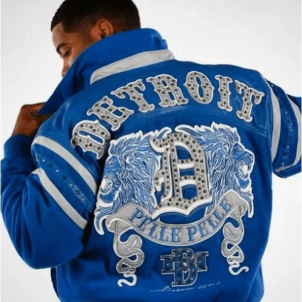 Pelle Pelle Mens Blue Detroit Jacket | MB Jacket