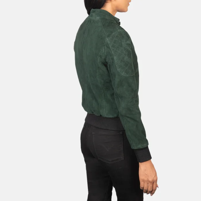 Green Suede Women Velvet Jacket