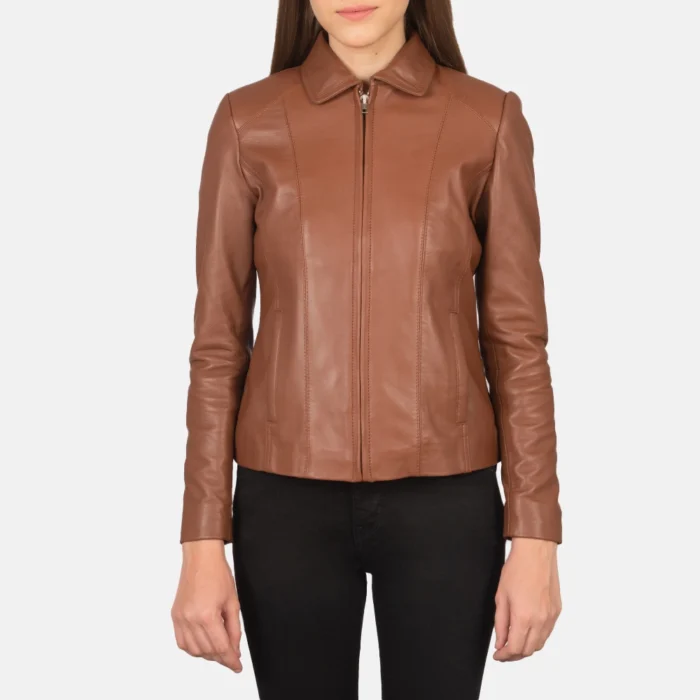 Brown Leather Colette Women Jacket