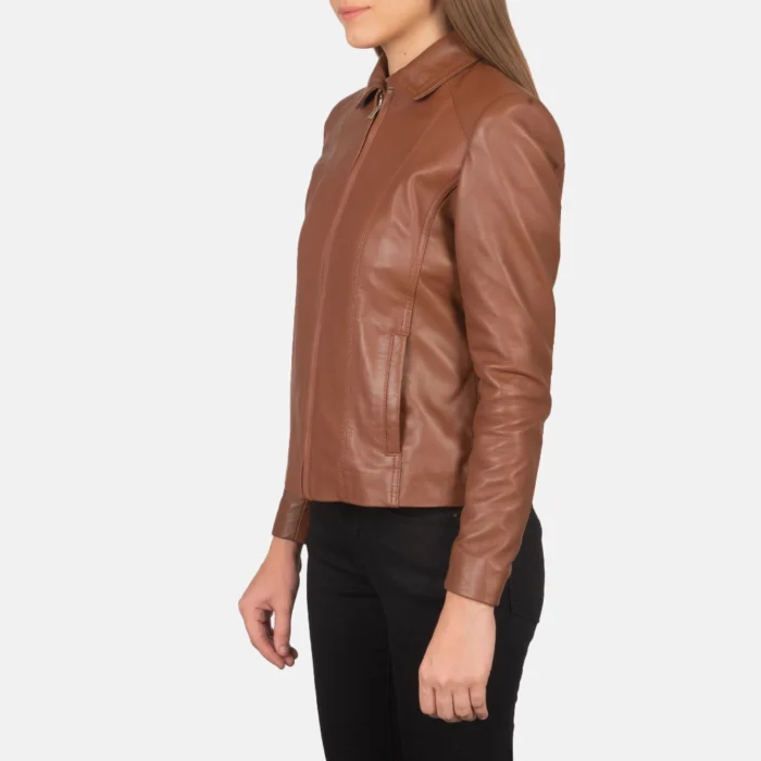 Brown Leather Colette Women Jacket