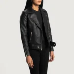 Black Biker Women Leather Jacket