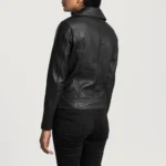 Black Biker Women Leather Jacket