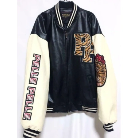 Pelle Pelle Panther Varsity Leather Jacket | Men & Women view 2