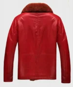 Men And Women Shearling Red Leather Jacket