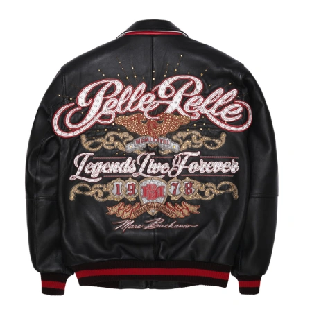 Pelle Pelle Black MB Leather Jacket | Legends Live Forever view 2