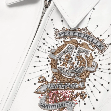 Pelle Pelle White 45th Anniversary MB Jacket view 4
