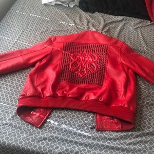 Pelle Pelle Red MB Studded Leather Jacket | Men & Women view 2