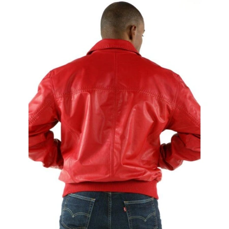 Pelle Pelle Plain Soft Leather Red Jacket | Men Jacket view 2
