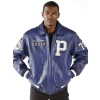 Pelle Pelle Blue MB Leather Varsity Jacket