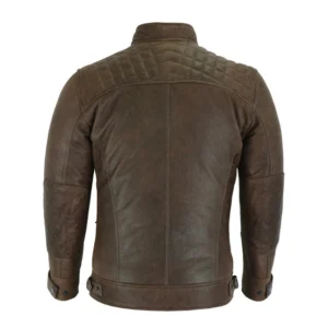 Brown Cafe Racer Motorcycle Leather Jacket