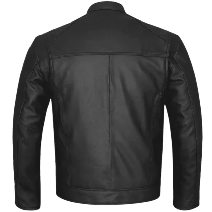 High Mileage Black Biker Leather Jacket