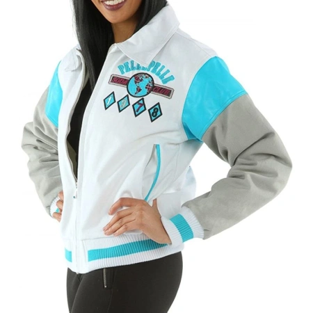 Pelle Pelle Women Soda Club Leather Jacket | Varsity Jacket view 2
