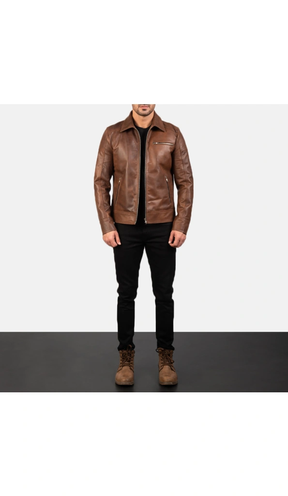 Pelle Pelle Brown Biker Leather Jacket | Motorcycle Jacket