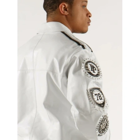 Pelle Pelle Men Legacy Series White Jacket | Leather Jacket view 4