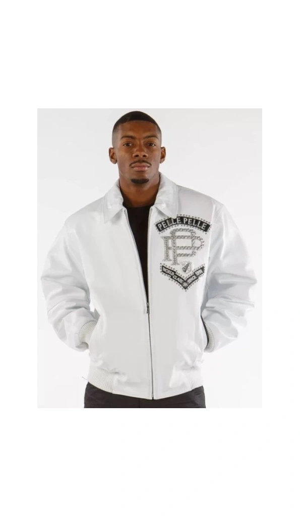 Pelle Pelle Men Born Free White Jacket | Leather Jacket