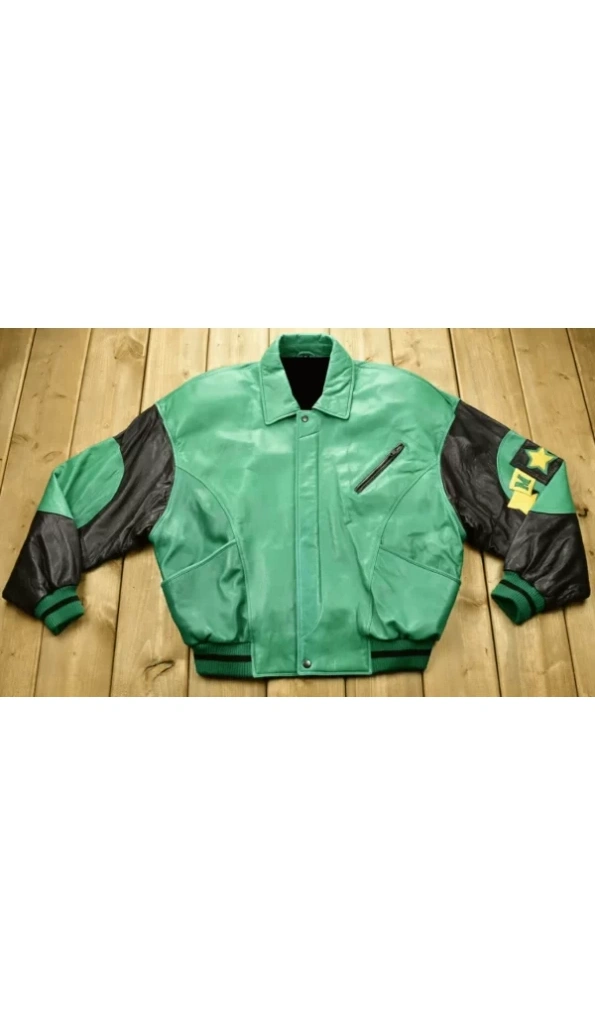 Pelle Pelle Green MB Star Soda Club Jacket | Leather Jacket