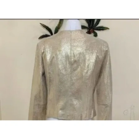 Pelle Pelle Golden Alligator Women Jacket | Leather Jacket view 2