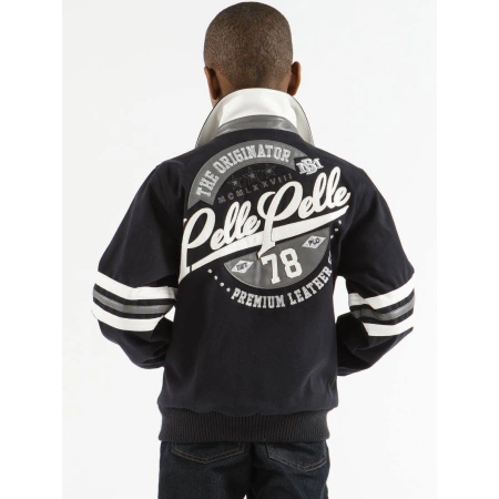 Pelle Pelle Kids 1978 MB Wool Jacket | Black & White view 2