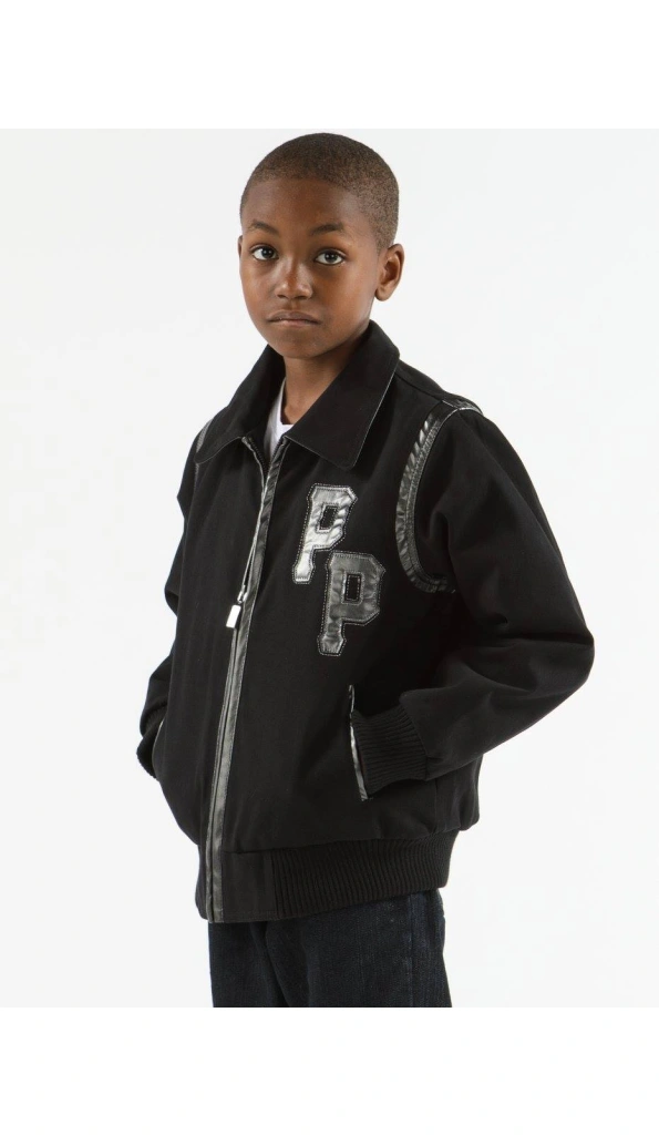 Pelle Pelle Kids Street Kings Wool Jacket | Black Jacket