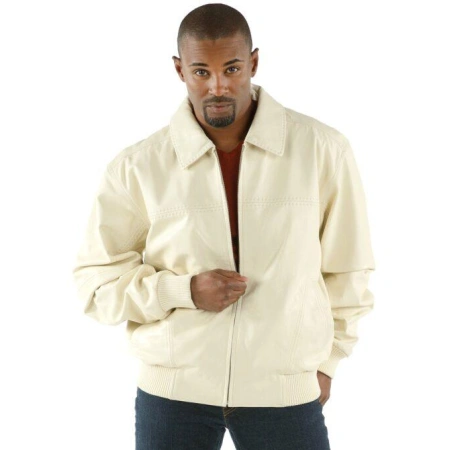 Pelle Pelle Men Cream Soft Leather Jacket view 2