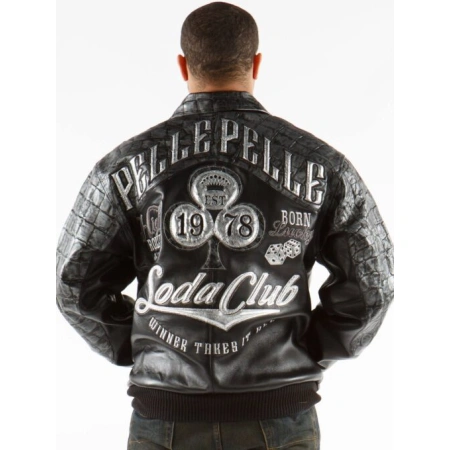 Pelle Pelle Men Black 1978 Soda Club Jacket | Leather Jacket view 2