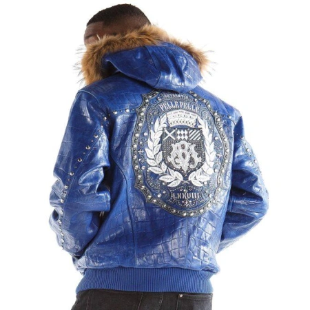 Pelle Pelle Blue Emblem MB Fur Hood Jacket | Leather Jacket view 2