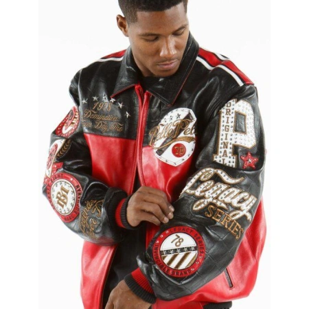 Pelle Pelle Legacy Series MB Leather Jacket | Red & Black view 2