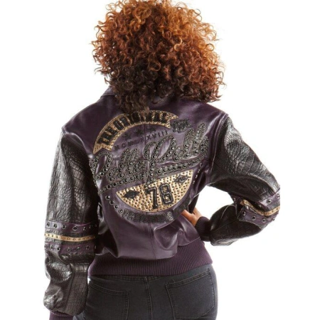 Pelle Pelle Women Purple MB Leather Jacket | The Original view 2