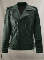 Leather Jacket Dark Green